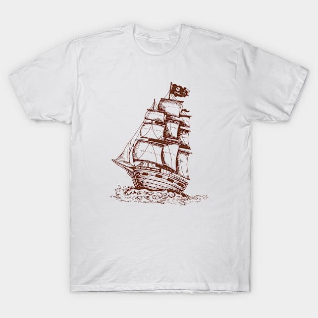 Pirate ship T-Shirt by inspiringtee